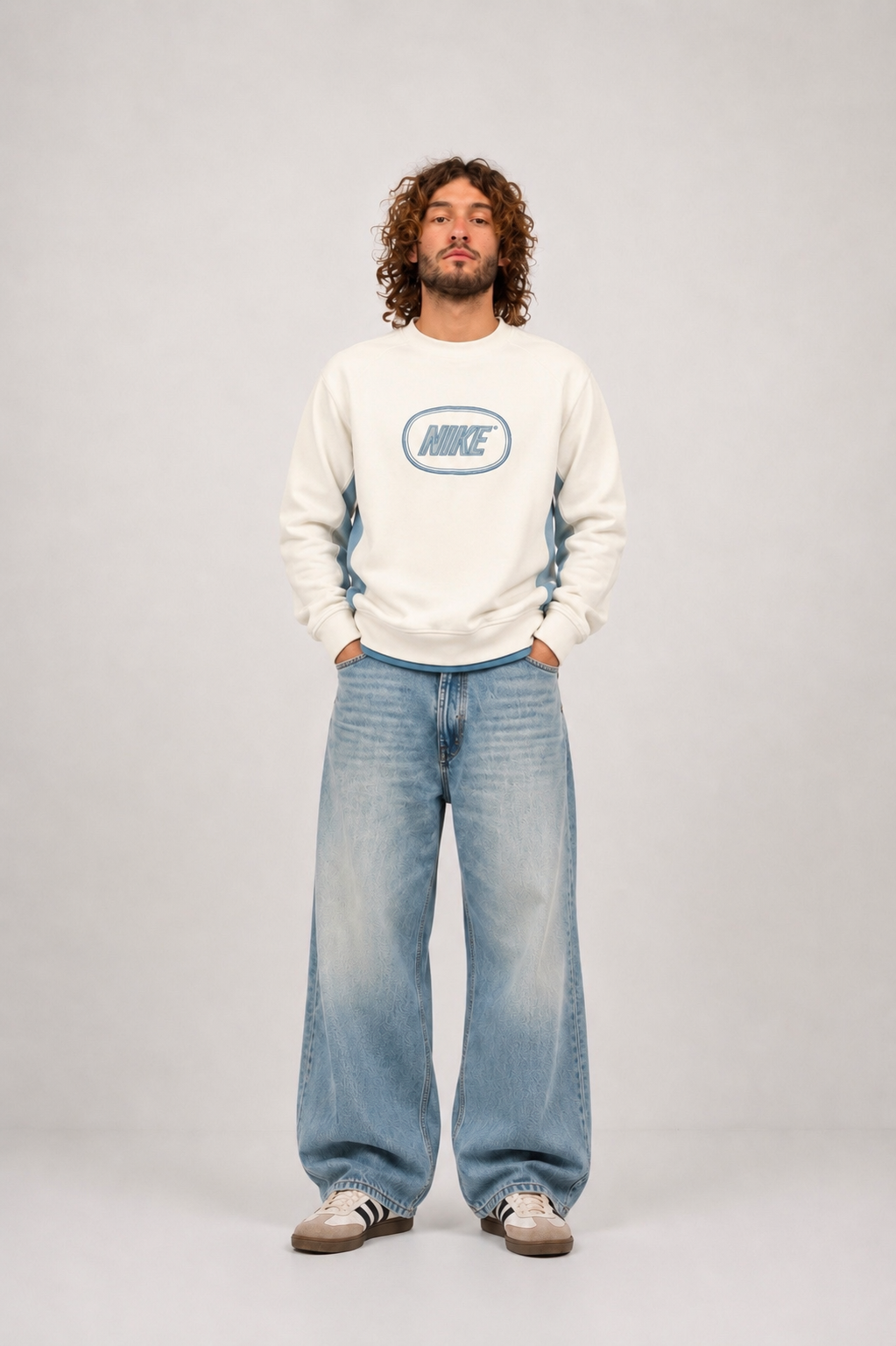 Vintage 90's Nike Sweatshirt Big Logo Swoosh (M)