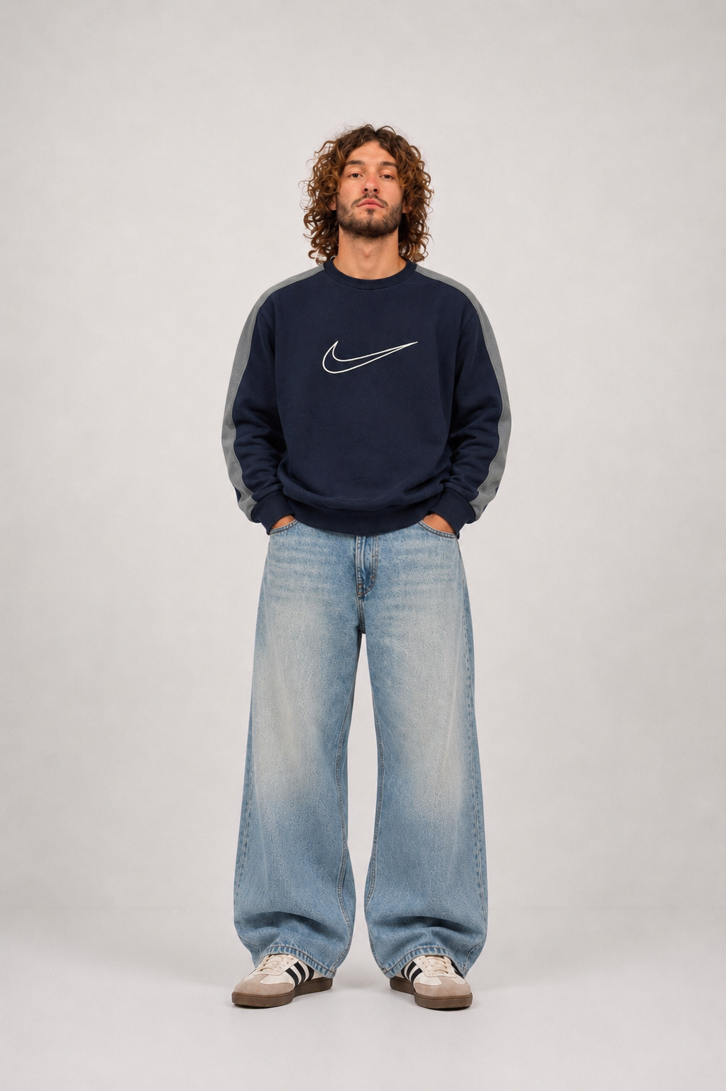 Vintage 90's Nike Sweatshirt Big Logo Swoosh (M)