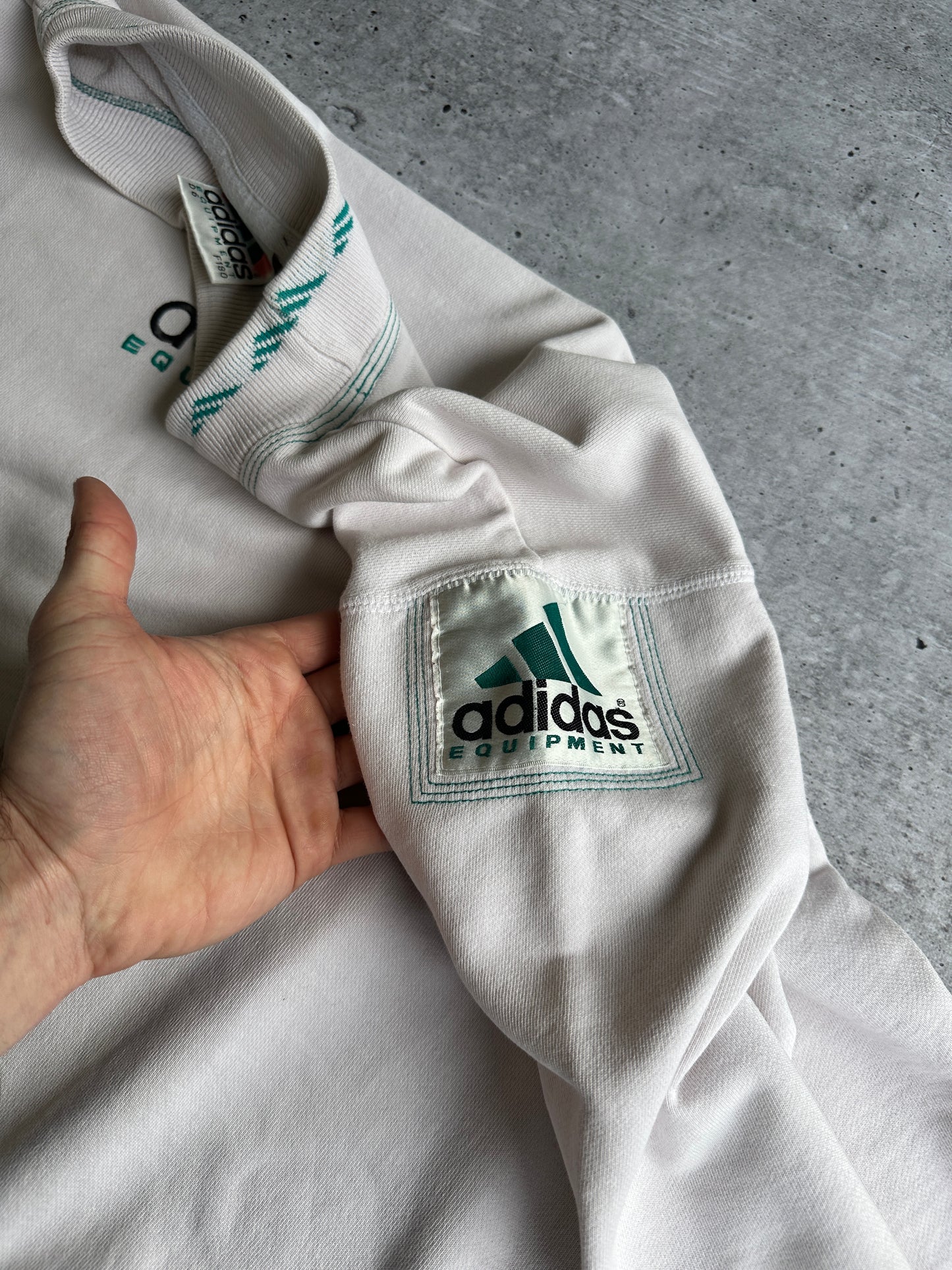 Vintage 90s Hype Sweatshirt Adidas Equipment Big Logo (L)