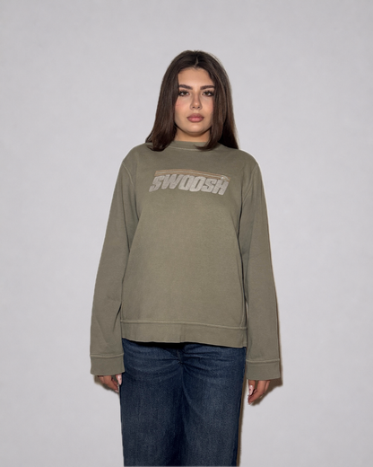Nike “SWOOSH” Crewneck Sweatshirt (Sand / Beige)
