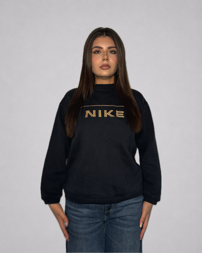 Nike Logo Crewneck Sweatshirt (Navy / Gold)