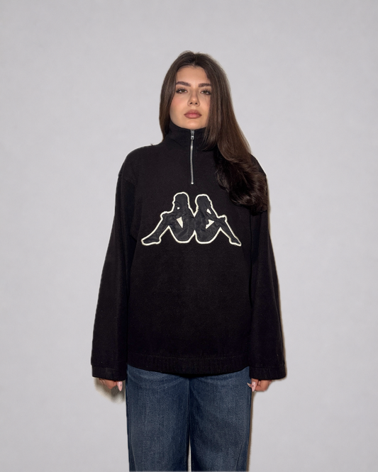Kappa Quarter-Zip Fleece Sweatshirt (Black)