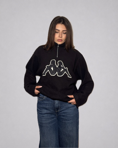 Kappa Quarter-Zip Fleece Sweatshirt (Black)