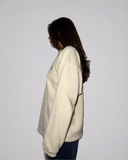 Adidas Fleece Crewneck Sweatshirt (Beige / Cream)
