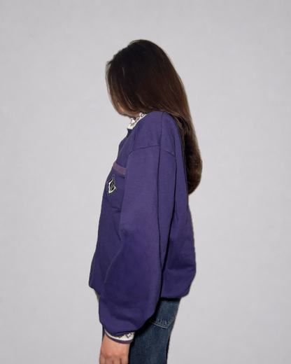 Nike Vintage Quarter-Button Sweatshirt (Purple)