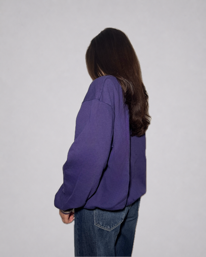 Nike Vintage Quarter-Button Sweatshirt (Purple)