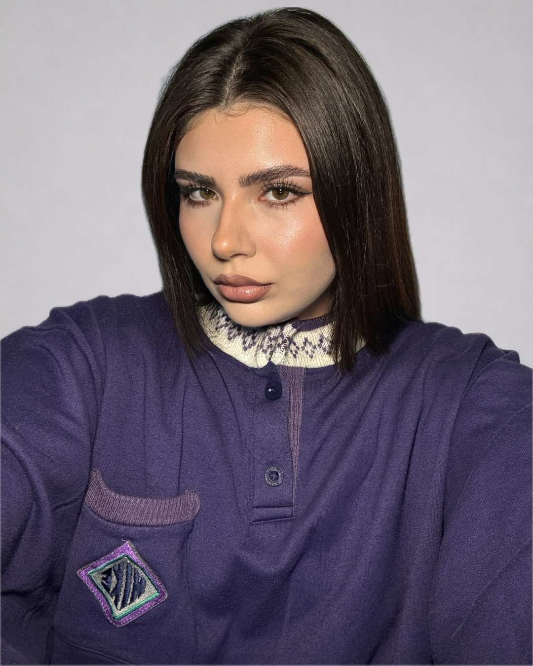 Nike Vintage Quarter-Button Sweatshirt (Purple)