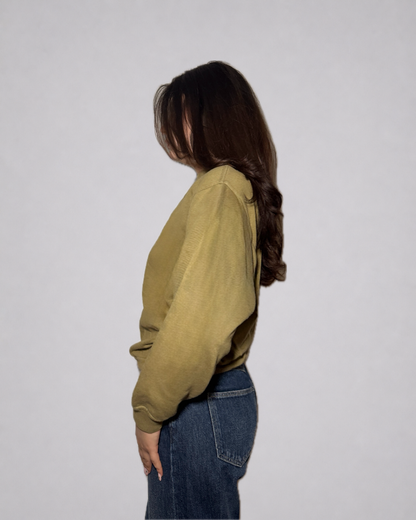 Adidas Logo Crewneck Sweatshirt (Olive Green)