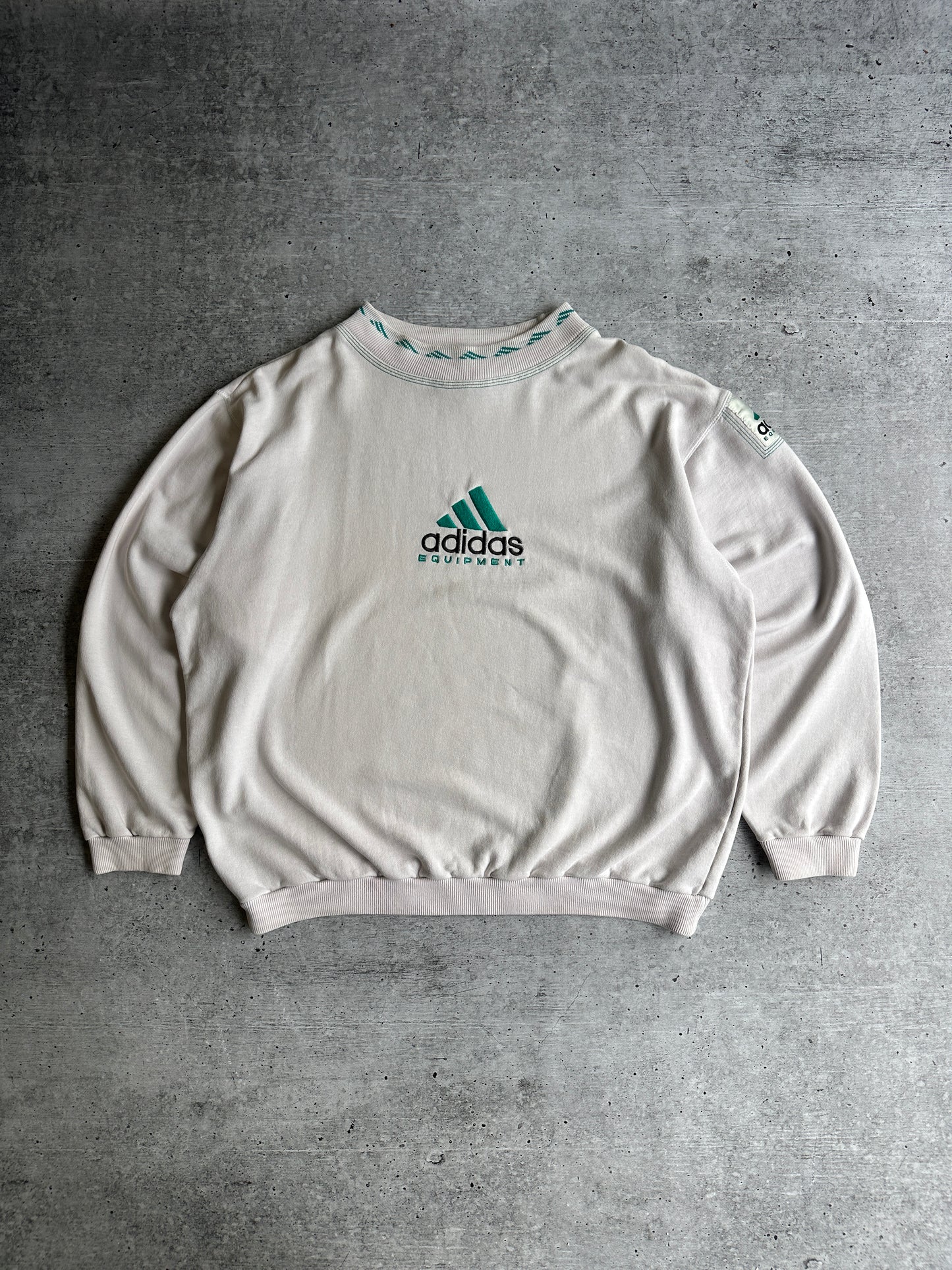 Vintage 90s Hype Sweatshirt Adidas Equipment Big Logo (L)