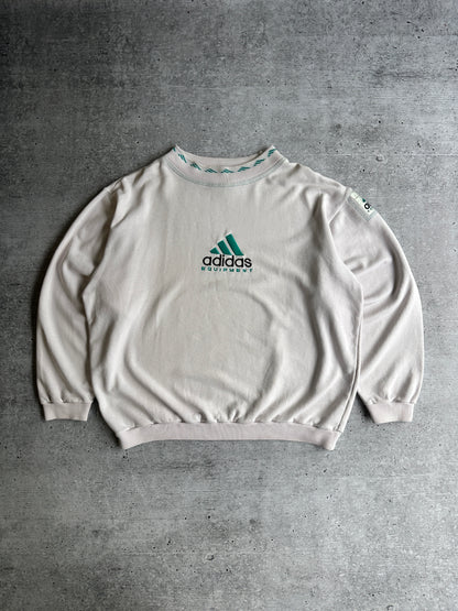 Vintage 90s Hype Sweatshirt Adidas Equipment Big Logo (L)