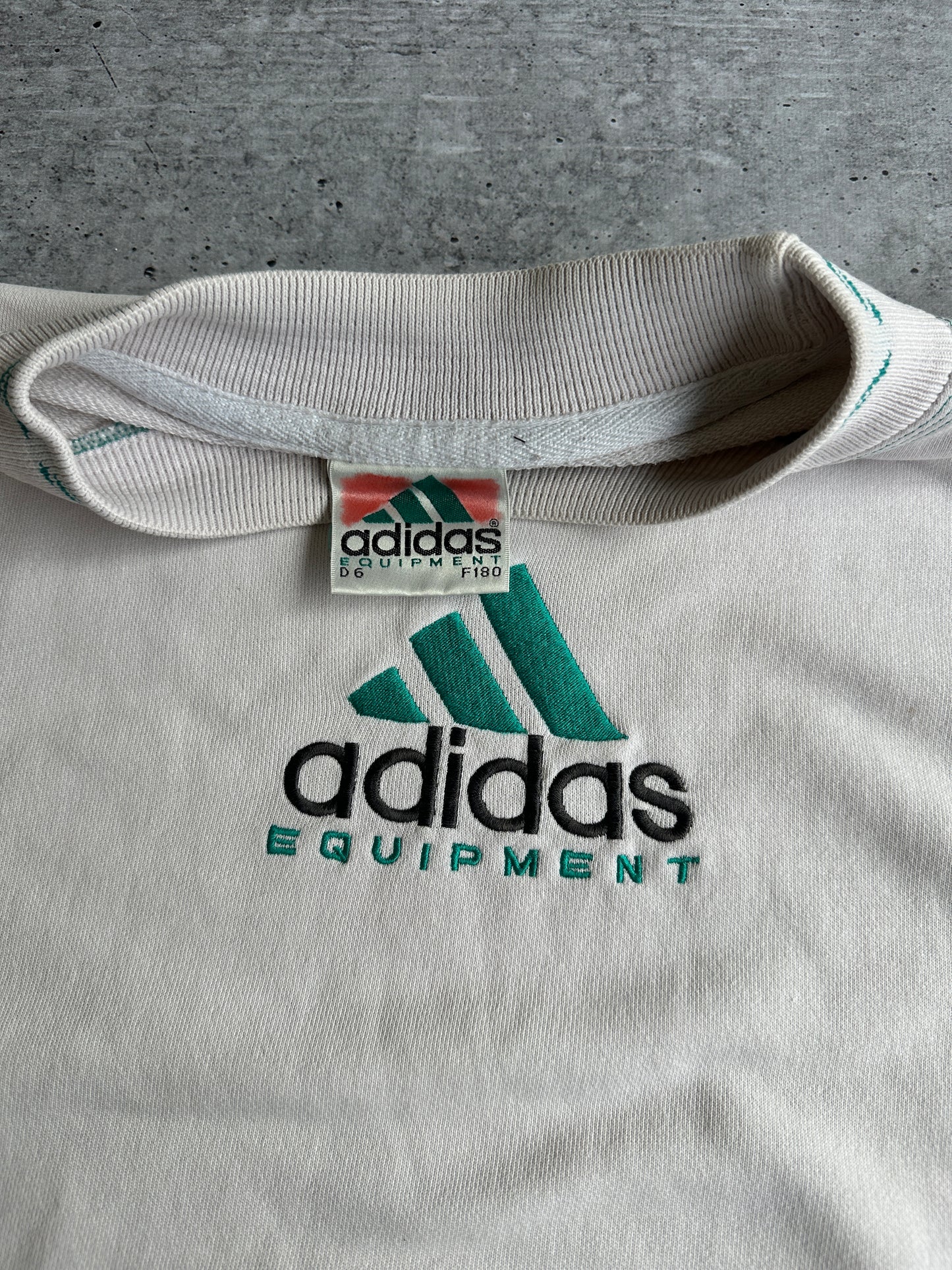 Vintage 90s Hype Sweatshirt Adidas Equipment Big Logo (L)