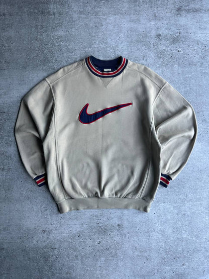 Vintage 90's Nike Sweatshirt Big Logo Swoosh (L)