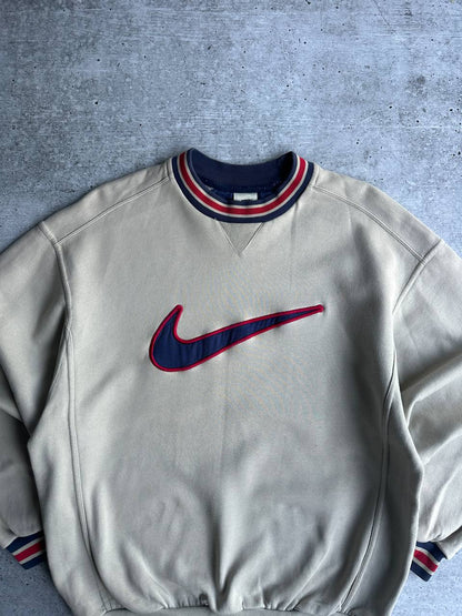Vintage 90's Nike Sweatshirt Big Logo Swoosh (L)