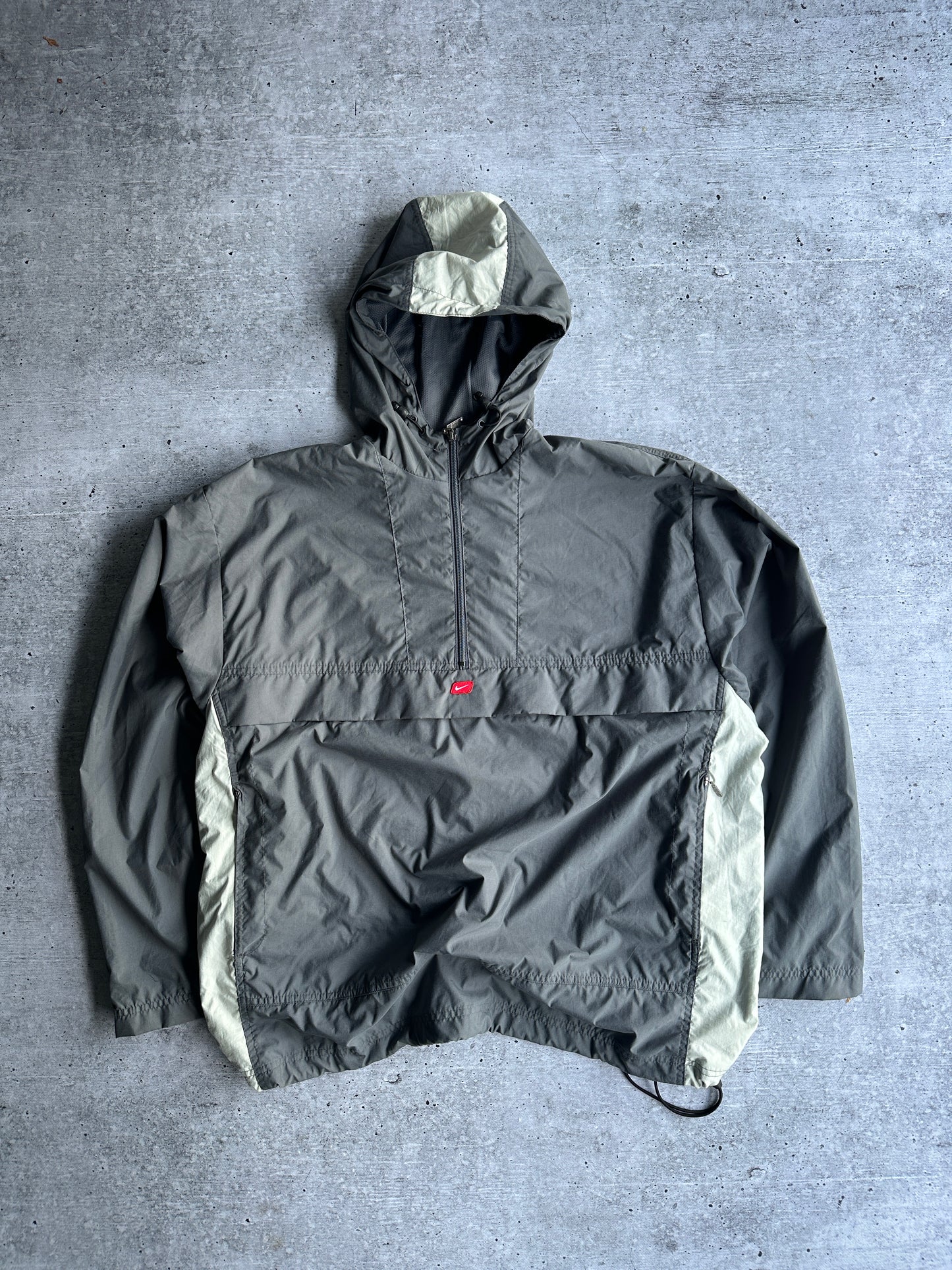 Vintage Nike Center Swoosh Nylon Hooded Anorak (L)