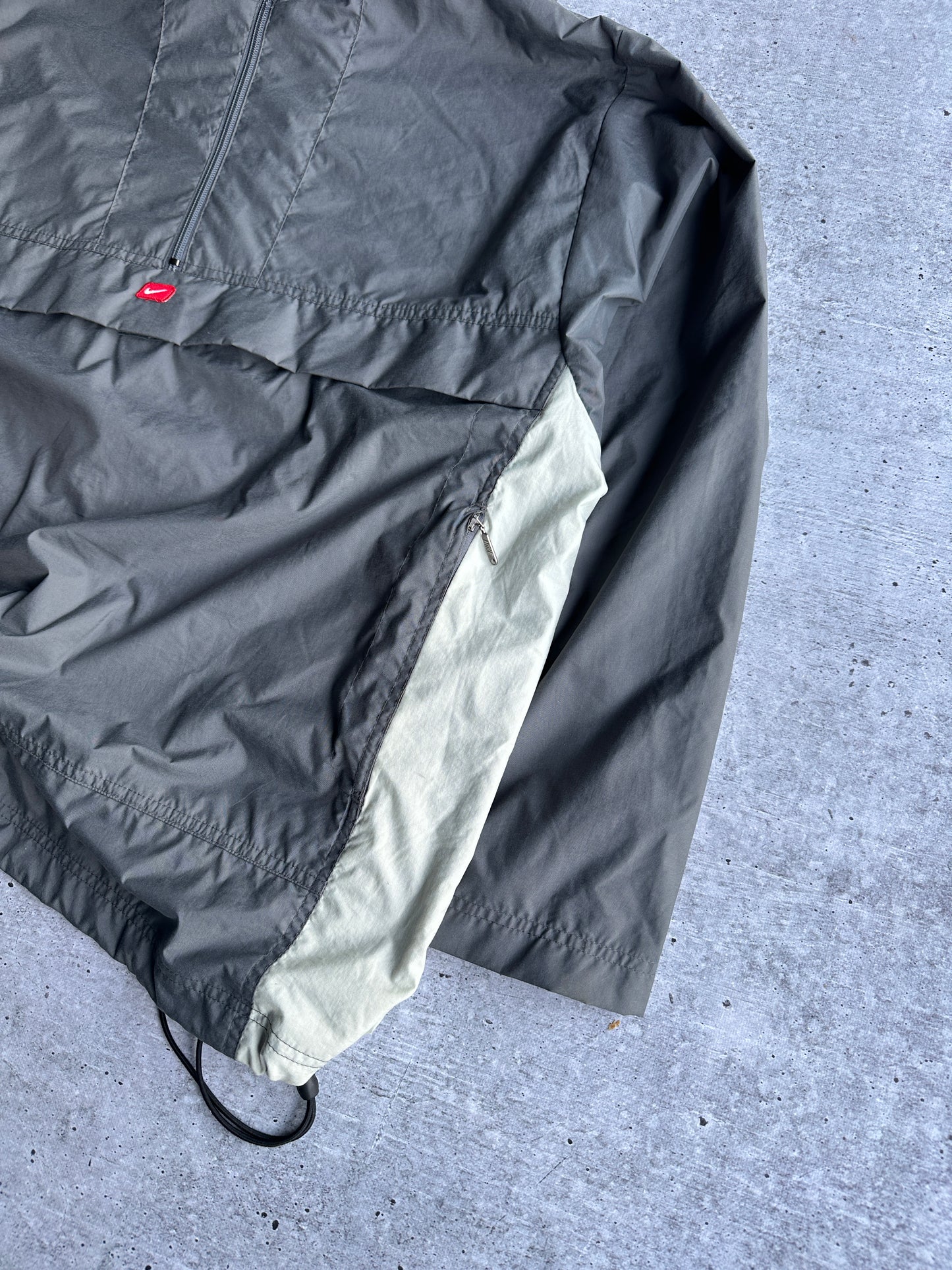 Vintage Nike Center Swoosh Nylon Hooded Anorak (L)