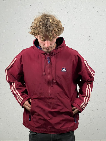 90's Adidas Big Logo 1/2 Zip Shiny Anorak