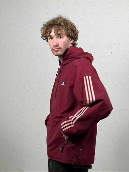 90's Adidas Big Logo 1/2 Zip Shiny Anorak