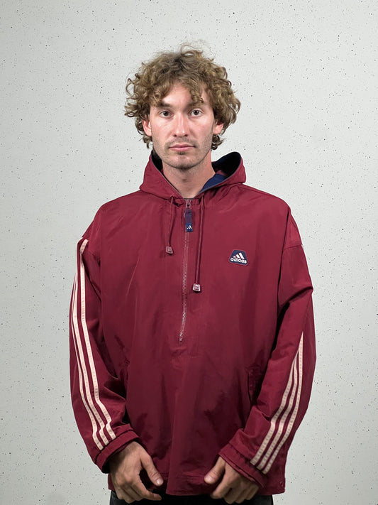 90's Adidas Big Logo 1/2 Zip Shiny Anorak