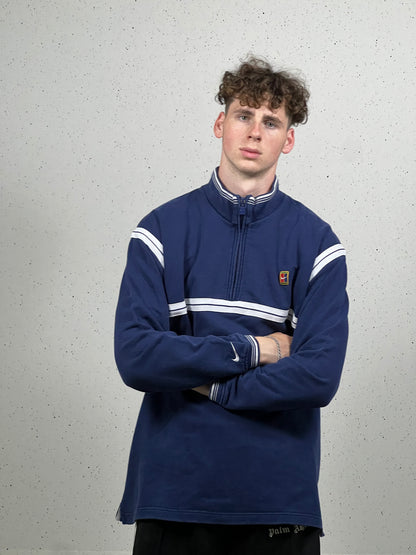 90's Nike Court 1/4 Zip Sweatshirt Large