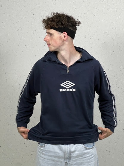 90's Umbro 1/4 Zip Sweatshirt Large
