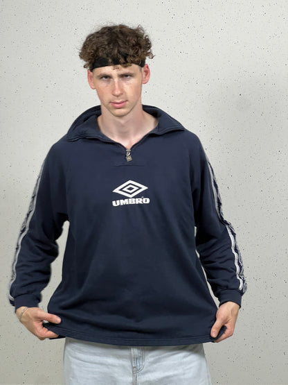 90's Umbro 1/4 Zip Sweatshirt Large